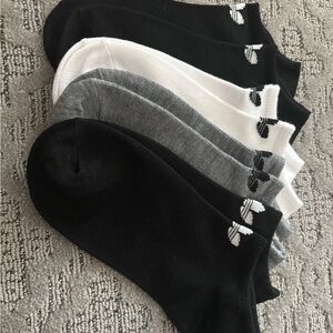 adidas women’s Athletic Ankle Socks - Black, Gray, White